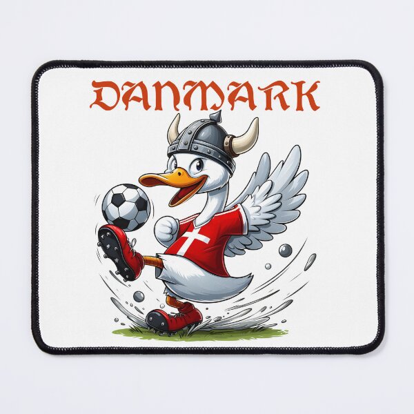 Item preview, Denmark soccer Team Funny Viking Helmeted Swan designed and sold by Oz64.