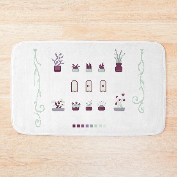 Item preview, Pixel Art Plants Set Maroon designed and sold by muffineshipster.