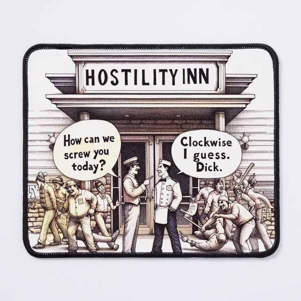 Item preview, Hostility Inn designed and sold by FamouslyStupid.