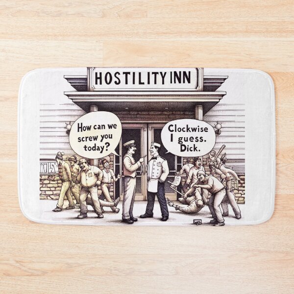 Item preview, Hostility Inn designed and sold by FamouslyStupid.