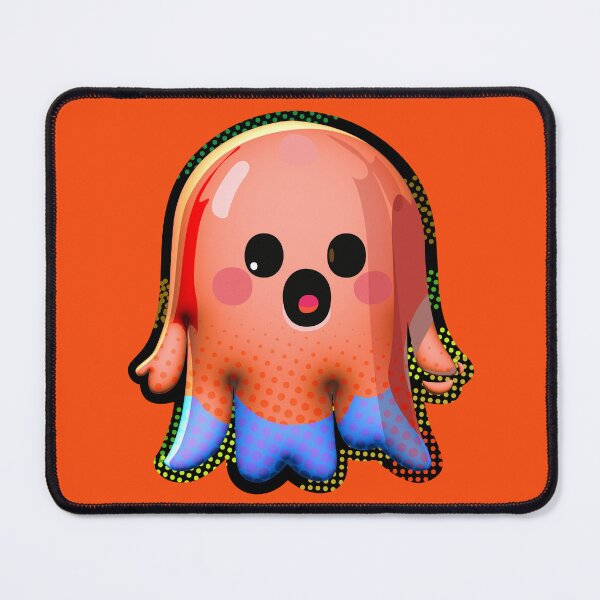 Item preview, Super cute little red octopus kawaii ghost designed and sold by ladstudio.