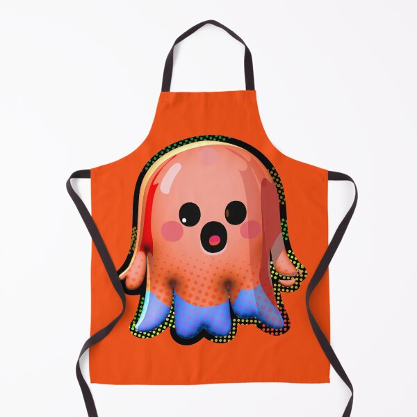 Item preview, Super cute little red octopus kawaii ghost designed and sold by ladstudio.