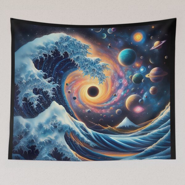 Item preview, The Great Wave Off Space- Cosmic Harmony designed and sold by Trendz by Ami.