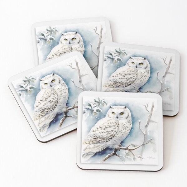 Item preview, winter forest, snowy owl designed and sold by elegantpaterns.