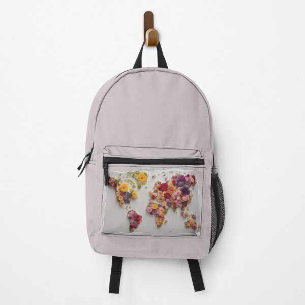 Item preview, World map made of flowers designed and sold by KarakitAI.