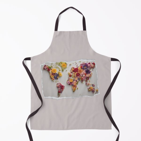 Item preview, World map made of flowers designed and sold by KarakitAI.
