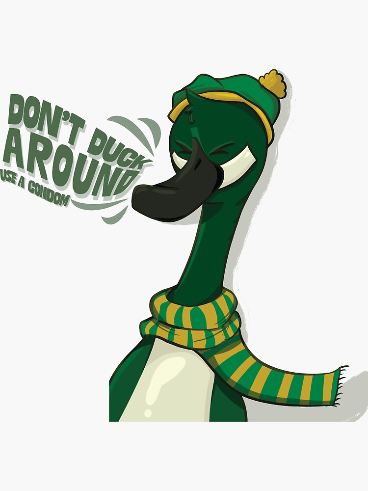 Thumbnail 3 of 3, Sticker, Don't Duck Around designed and sold by D00dleDucky.