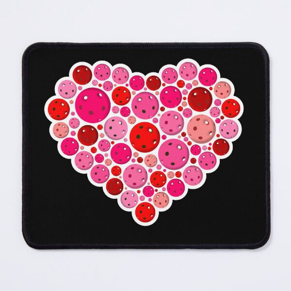 Item preview, Heart Filled with Red and Pink Pickleballs designed and sold by GreenCarbon2112.