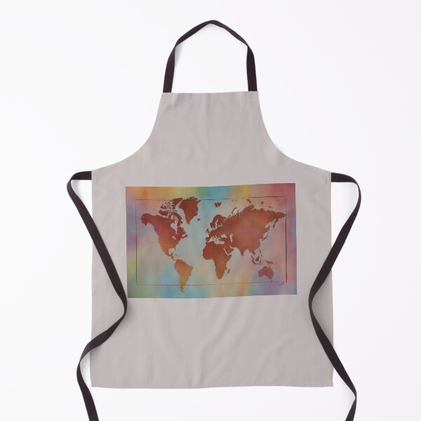Item preview, World map made of colorful powder designed and sold by KarakitAI.