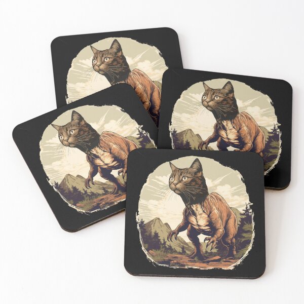 Item preview, Tyrannosaurus cat in the wild designed and sold by DrawHandArt.