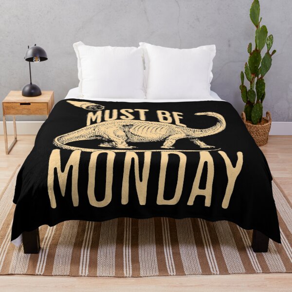 Item preview, Must Be Monday Dinosaur Meteor Funny Workday designed and sold by EmmiFoxDesigns.