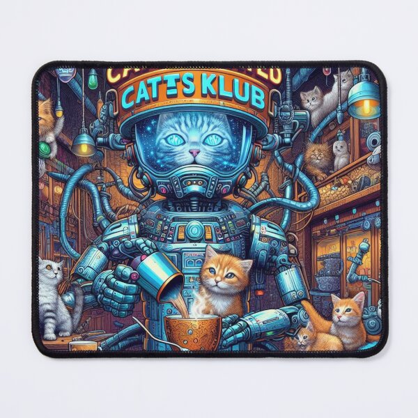Item preview, Caffeinated Cats Club - The Ultimate Coffee Lover's Paradise designed and sold by Wonderall.