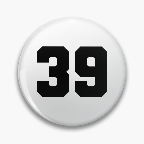 Item preview, 39, thirty nine, black, soccer league designed and sold by Numbers-Art.