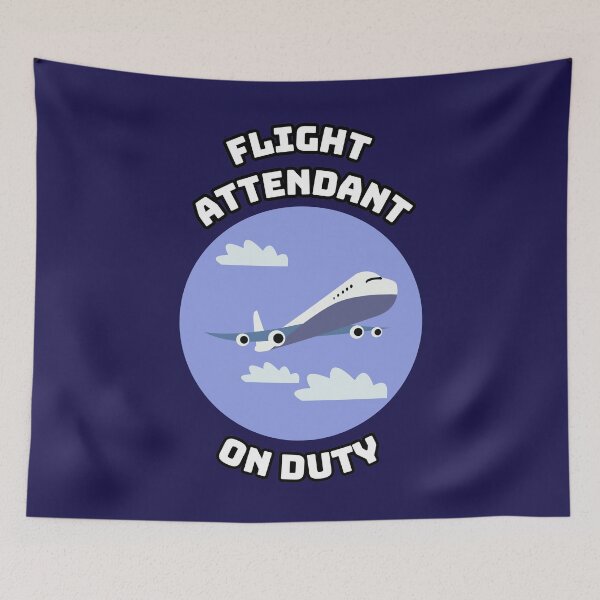 Item preview, Flight Attendant On Duty designed and sold by PurrfectJourney.