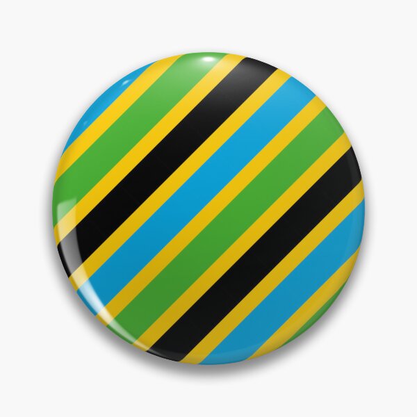 Item preview, Green Blue Yellow Black Diagonal Parallel Stripe Tanzania Color Swahili Dodoma East Africa Pattern designed and sold by PenguinForests.