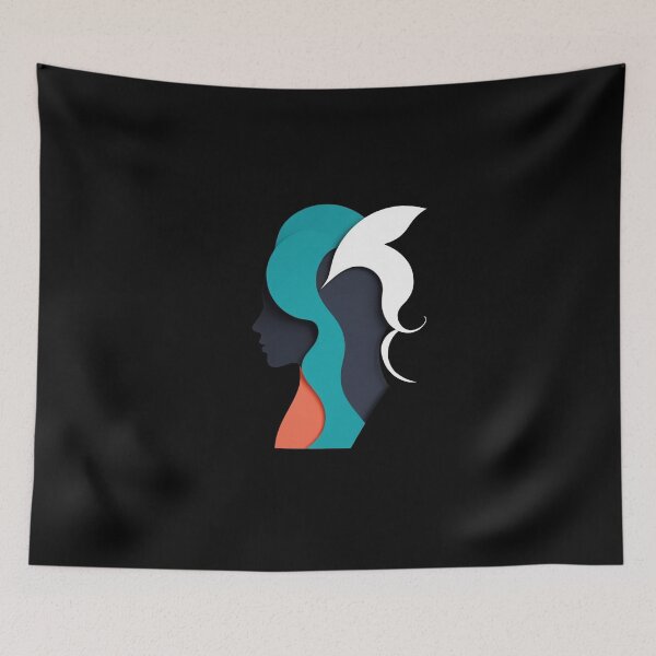 Item preview, Simple abstract woman portrait  designed and sold by Lufka.