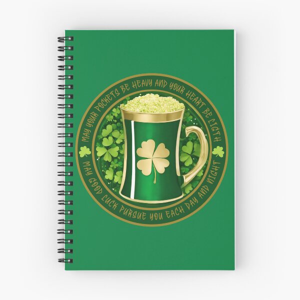 Item preview, Green Tankard with Four Leaf Clovers surrounded by Irish Blessing designed and sold by MimsTees.