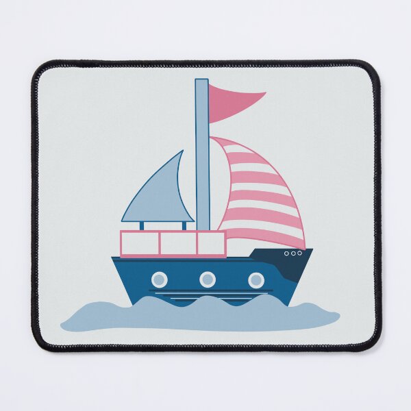 Item preview, Blue and pink boat designed and sold by JakoRila.