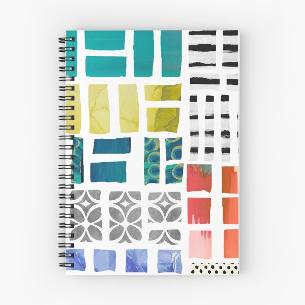 Item preview, Sliced Color Blocks Abstract Art in Teal, Olive, Orange, Black and White designed and sold by Sheree Burlington.