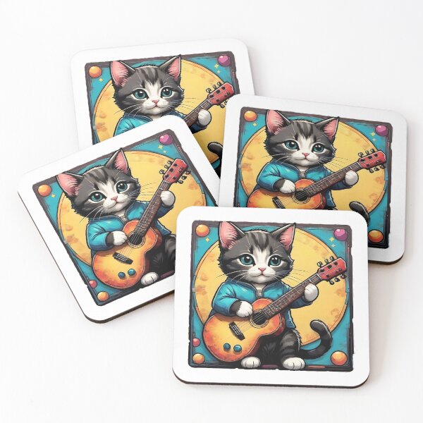 Item preview, Guitarist Kitten - 2 designed and sold by GlimmerRune.