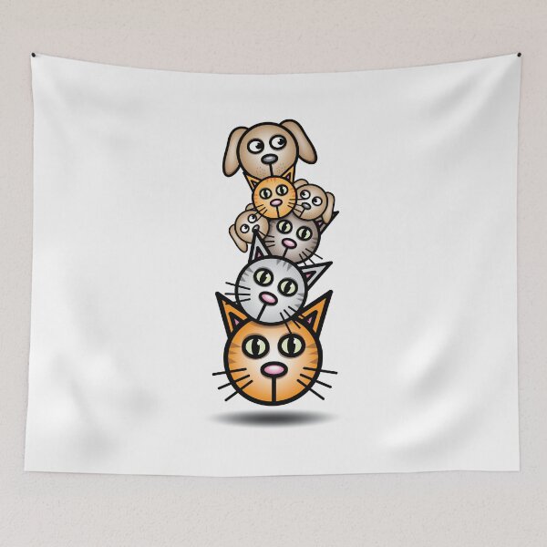 Item preview, A bunch of dog and cat heads. designed and sold by Jamie Swimm.