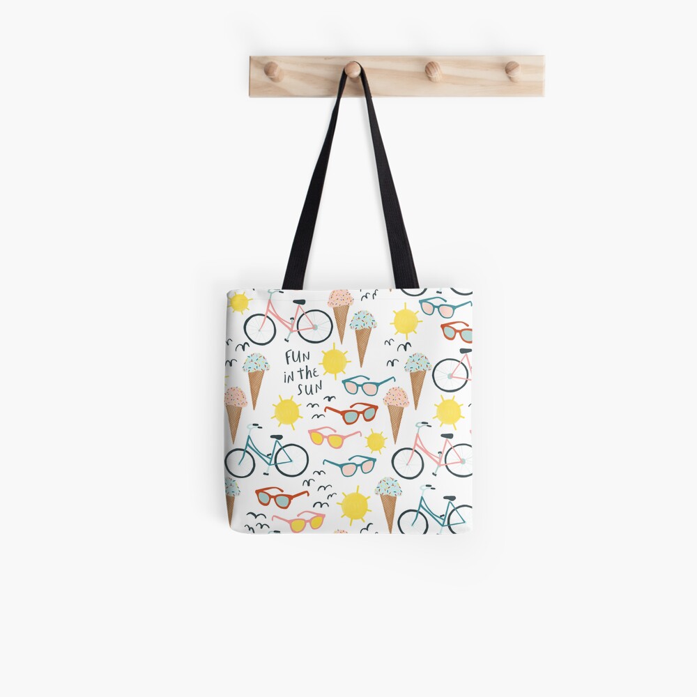 Fun in the sun summertime pastel pattern Tote Bag