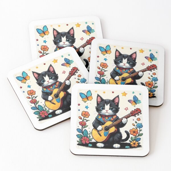 Item preview, Guitarist Kitten - 3 designed and sold by GlimmerRune.