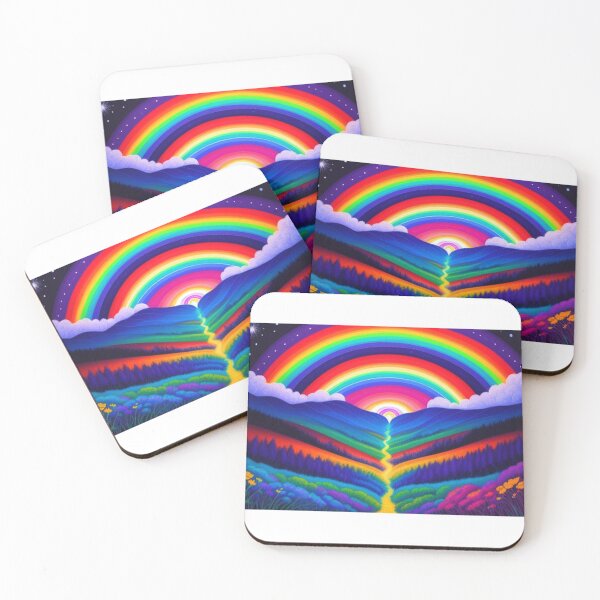Item preview, Rainbow Flower Fields and Rainbows designed and sold by TheDarkWardrobe.