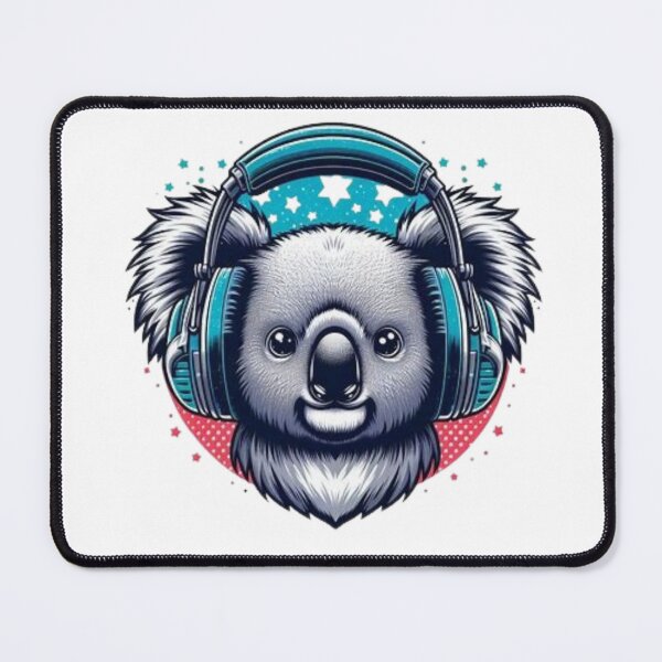 Item preview, KOALA WITH HEADPHONES": Cute koala wearing headphone designed and sold by Obinne.