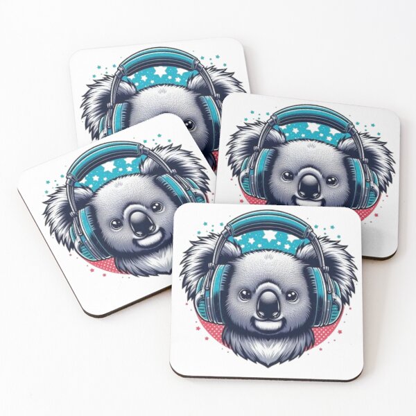 Item preview,  KOALA WITH HEADPHONES": Cute koala wearing headphone designed and sold by Obinne.