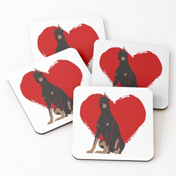 Item preview, Doberman Pinscher Heart Print designed and sold by Myloveforpets.