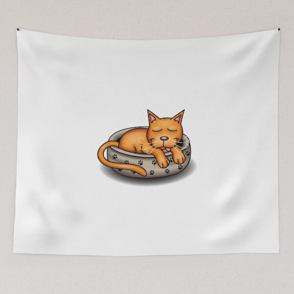 Item preview, A sleeping cat with no worries ever. designed and sold by Jamie Swimm.