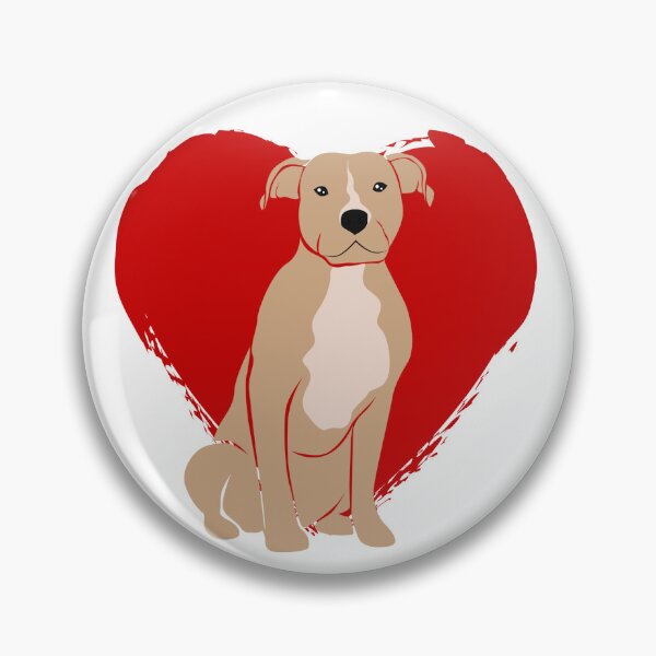 Item preview, Pitbull Heart Print designed and sold by Myloveforpets.