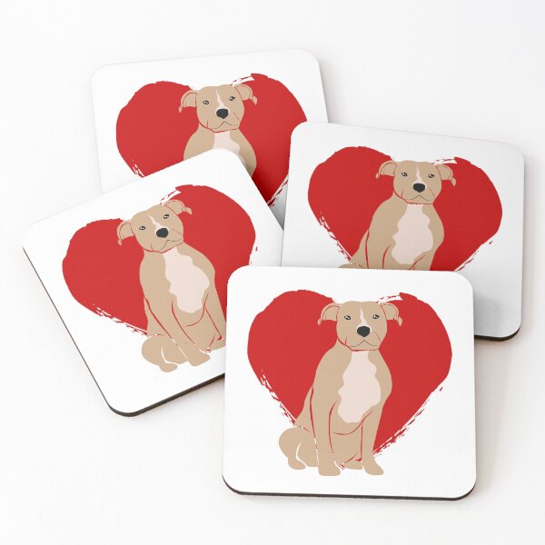 Item preview, Pitbull Heart Print designed and sold by Myloveforpets.