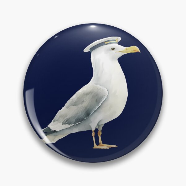Artikelvorschau, Seagull Seafarer Captai, Moin entworfen und verkauft von PandaKunst.
