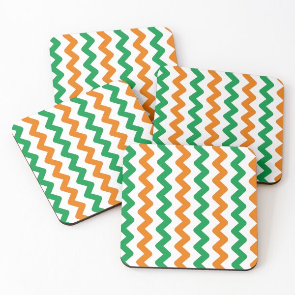Item preview, Orange Green White Zigzag Line Geometric Ivory Coast Color West Africa Pattern designed and sold by PenguinForests.