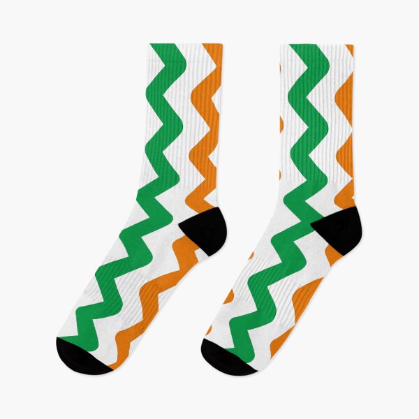 Item preview, Orange Green White Zigzag Line Geometric Ivory Coast Color West Africa Pattern designed and sold by PenguinForests.