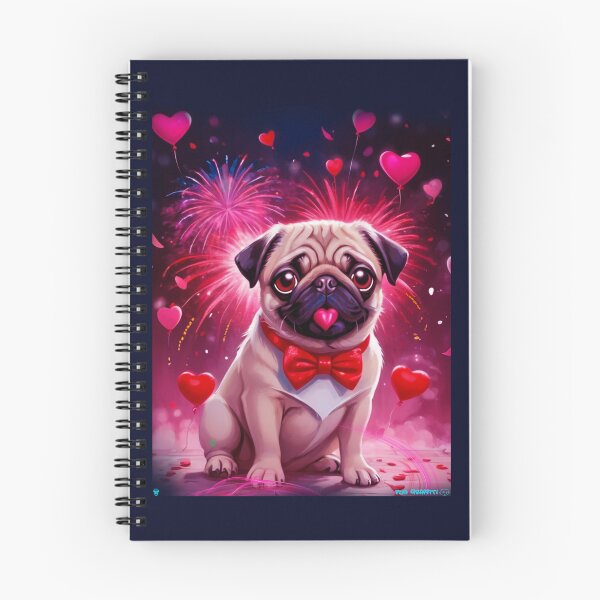 Item preview, Pug HAPPY HOLIDAYS 170 Valentines Day PUG  designed and sold by RedBluffTraders.