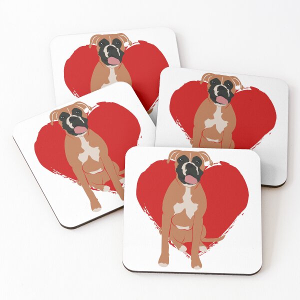 Item preview, Boxer Heart Print designed and sold by Myloveforpets.