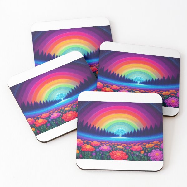 Item preview, Rainbow Flower Fields and Trees designed and sold by TheDarkWardrobe.