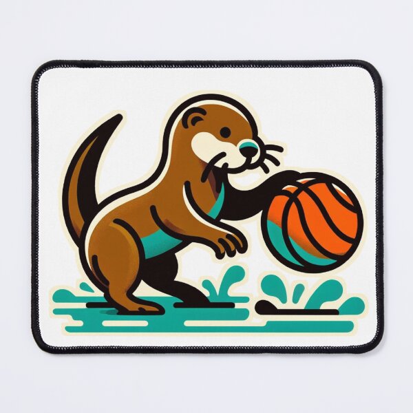 Item preview, Cartoon Otter Basketball designed and sold by anewdesignaday.