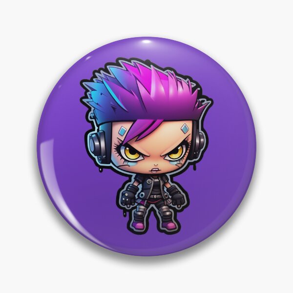 Item preview, chibi cyberpunk girl designed and sold by amoebebe.