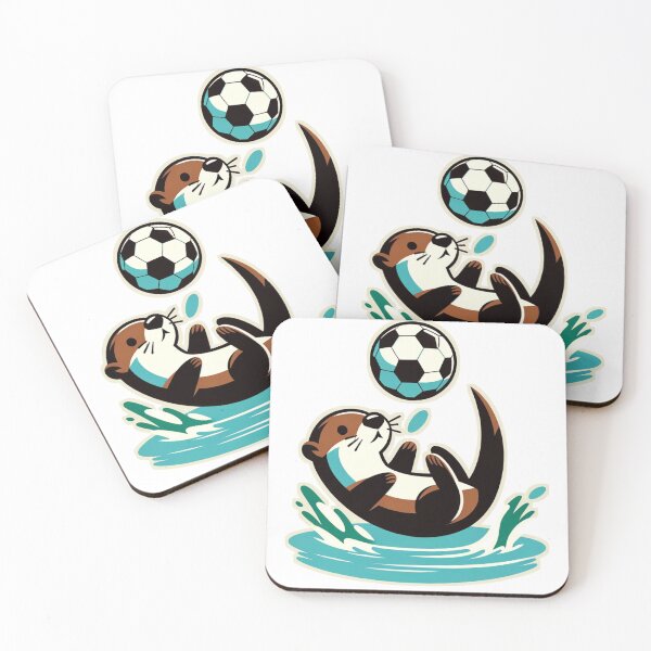 Item preview, Cartoon Otter Soccer designed and sold by anewdesignaday.