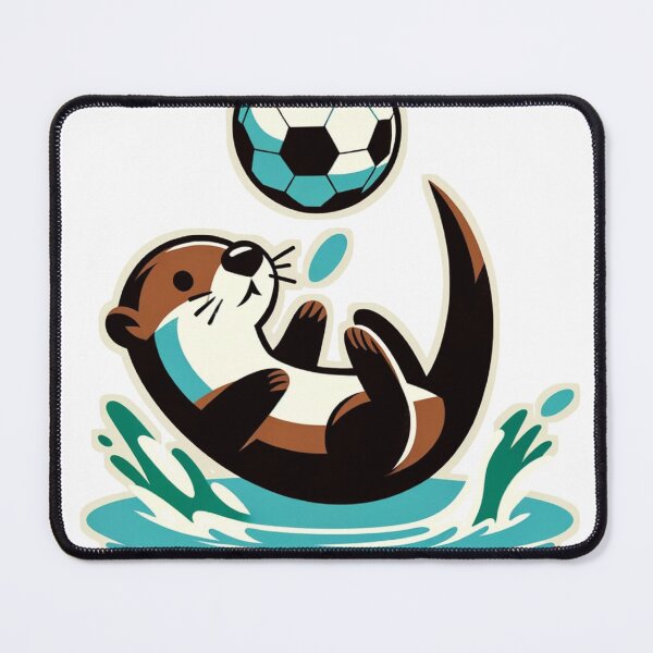 Item preview, Cartoon Otter Soccer designed and sold by anewdesignaday.