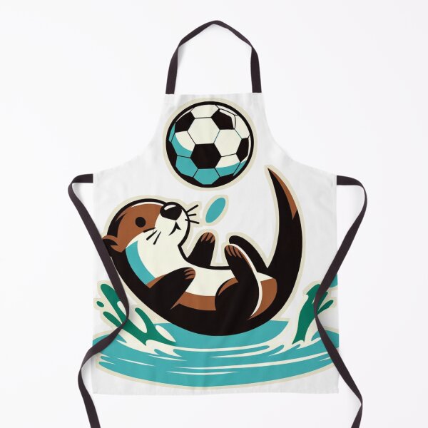 Item preview, Cartoon Otter Soccer designed and sold by anewdesignaday.