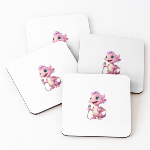 Item preview, Cute Adorable Pink Dragon Singing - Sticker designed and sold by kalyssa44.
