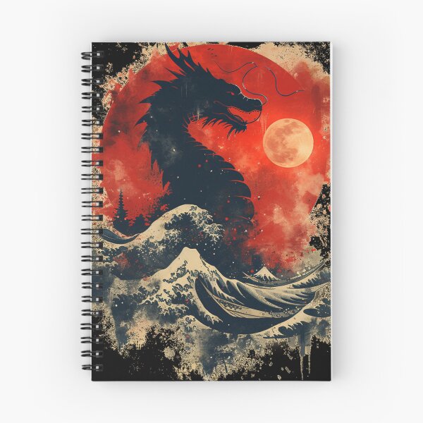 Item preview, Crimson Eclipse: Dragon's Embrace Over Mount Fuji designed and sold by dungeonwarriors.