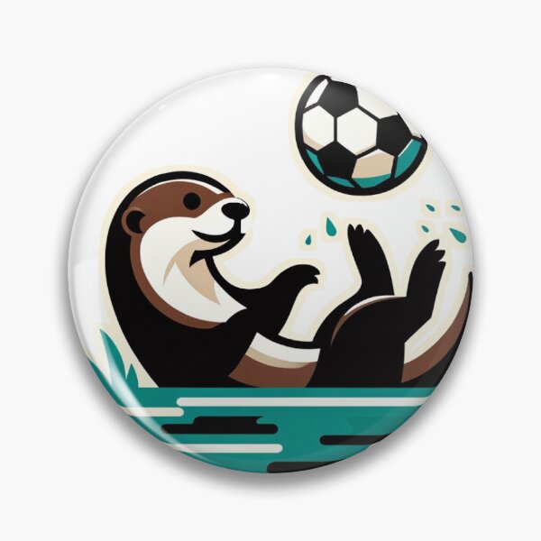 Item preview, Cartoon Soccer Otter designed and sold by anewdesignaday.