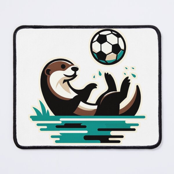 Item preview, Cartoon Soccer Otter designed and sold by anewdesignaday.