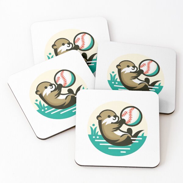 Item preview, Cartoon Otter Baseball designed and sold by anewdesignaday.
